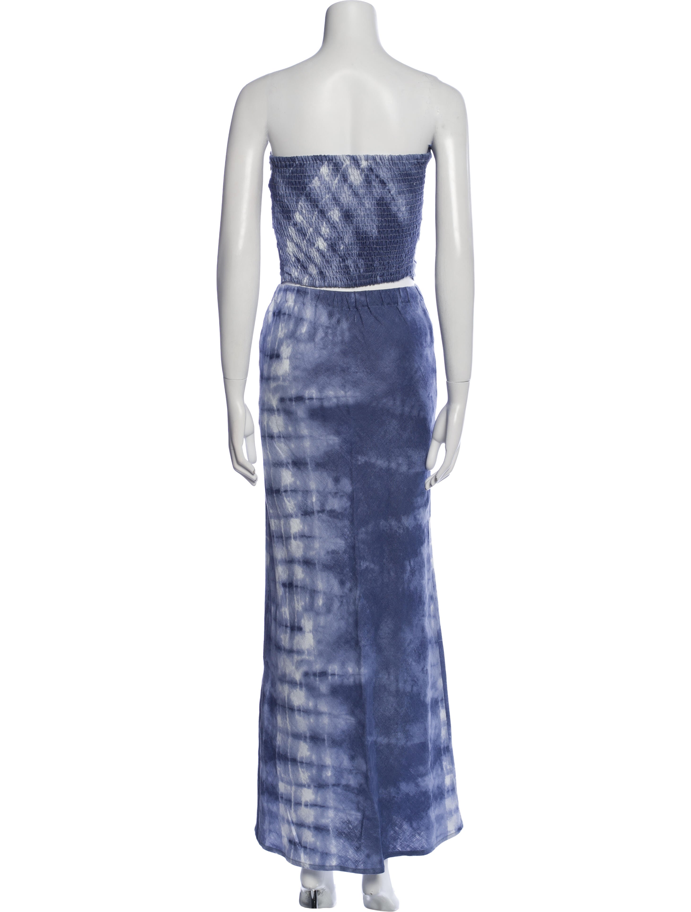 Faithfull The Brand Linen Tie-Dye Print Skirt Set